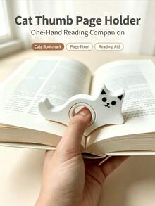 Thumb Cat Page Turner, Cute Cat Book Page Holder Thumb Bookmark, One-Handed Reading Aid Book Press, Portable Reading Accessory, Suitable For Book Lovers; Gift For Bookworms And Cat Lovers, 3D Printed Reading Book Stand - A - View 7