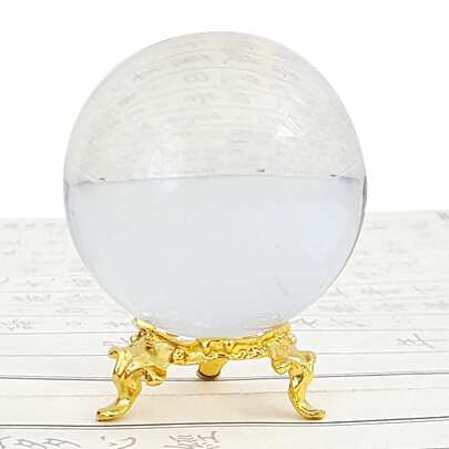 1PC Baroque Style Vintage Metal Crystal Ball Display Stand, Suitable For Displaying Healing Stones, Easter Eggs, Marbles And Gemstone Collections, Ideal For Wedding, Back To School, Halloween, Christmas And Other Occasions Bohemian Style Decor (Ball Not Included)