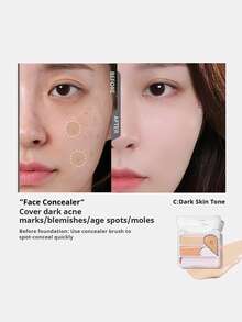 NOVO Multifunctional 3-Color Contour & Concealer Palette, Provides Long-Lasting Seamless Coverage, Moisturizes & Locks Makeup, Suitable For Oily Skin, Prevents Makeup Smudging, The Ultimate Tool For Creating A Natural No-Makeup Look - 02#Natural Color - View 6