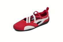 Kappa Silver White Cross Strap Mary Jane Shoes Y2K Ballet Style Thin Sole Retro Casual Sports Racing Shoes - Cherry Red/Winter White - View 7