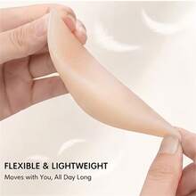 2pcs Silicone Ultra-Thin Invisible Nipple Covers, Water Drop Shape, Lift From Top To Prevent Sagging, Breast Support And Push-Up To Center, Self-Adhesive For Tightening Chest, Invisible And Breathable - Beige - View 8