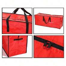 Sturdy, Breathable, Yet Protective Large Christmas Tree Storage Sack, Shielding From Dust And Damp, A Robust Box Alternative, Offered In Red Or Green. - Red - View 5