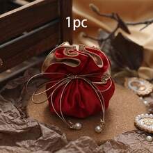 10pcs Gifts For Her/Him, Satin Drawstring Candy Bags, Red Champagne Wedding Satin Drawstring Candy Bags Gift Bags, Suitable For Christmas, Birthday, Wedding And Valentine's Day Gift Shop, Jewelry Storage Gift Packaging Bags - Gift Bag - View 16
