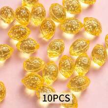 10/30pcs Multicolor Acrylic Lemon Beads, 14*9mm Large Beads, Faux Fruit ...