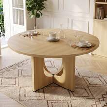 Round Dining Table - 120 X 120 Cm, Scandinavian Style - 橡木 - 查看 3