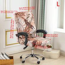 1pc Printed Office Chair Cover, Minimalist Style Chair Cover, Suitable For Office, Study, Living Room, Printed Office Zipper Chair Cover - Multicolor - View 13