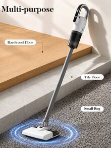 HYUNDAI Multifunctional Handheld Vacuum Cleaner, Powerful Wet & Dry Suction, Suitable For Home Cleaning, Pet Hair And Other Vacuuming, Adjustable Gear, Applicable For Home, Dorm And More, Rechargeable Portable Detachable Vacuum Cleaner - White - View 3
