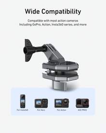 TELESIN Action Camera Motorcycle Windshield Clamp Mount Holder For Go Pro Luna Ultra D J I Action Quick Release Motorbike Windscreen Clamp For POV Shoot - View 6