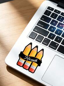 LICVIC Stiker Nama Pensil Kustom, Stiker Ponsel yang Dipersonalisasi, Label Nama Lucu, Stiker Laptop Nama Kustom, Hadiah Ulang Tahun dan Natal yang Dapat Disesuaikan - Gaya A - View 5