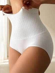 1pc Women's High Waist Shaping Panties, Soft Breathable Tummy Control Butt Lifting Shapewear, Suitable For Daily, Home And Office Wear - White - View 2