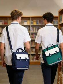 4pcs/1pc Practical Learning Tote Bag With Adjustable Shoulder Strap, Large Capacity Tote Bag, Suitable For Adults, Sporty Crossbody Backpack, Minimalist Desktop Storage Bag, School Stationery Bag, Waterproof Fabric Document Organizer Storage Bag, Multi-Functional Crossbody Bag - Multiple Styles - View 3