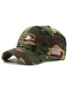 1pc Men's 2026 USA 250th Anniversary Embroidered Baseball Cap Vintage Washed Casual Duck Bill Hat - Multicolor - View 4