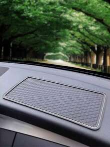 Universal Anti-Slip Car Dashboard Mat, Non-Slip Silicone Gel Car Dashboard Storage Pad, Heat-Resistant Sticky Anti-Slip Pad, Suitable For Phone, Fashion Glasses, Keys, Coins, Small Accessories, Car Interior Accessories - A - View 1