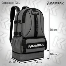 Super Kampak Mr04 Expandable Multipurpose Camping Backpack - Grey - View 2