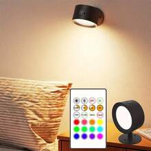 1件 LED 雙面發光磁吸壁燈,多功能 360° 旋轉,適用於客廳、臥室、走廊、床頭及其他居家照明,走廊燈,臥室裝飾,現代時尚壁燈 - 1PC - 查看 5