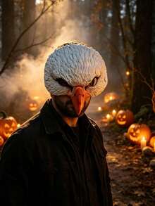 1pc/Set - Eagle Mask Halloween Animal Mask PU Foam Costume Prop Carnival Mask - Multicolor - View 6