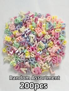 200/600pcs Large Letter Beads, Mixed Color Plastic Letters A-Z, Suitable For Jewelry Making, Bracelets, Necklaces, Keychains, Shoelaces And Handmade Crafts - Multicolor - View 13