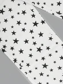 Women White Straight Jeans Star Print Loose Wide Leg Jeans Vintage Hot Girl Vacation Streetwear, Summer Fall - White - View 10