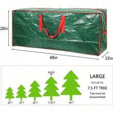 Sturdy, Breathable, Yet Protective Large Christmas Tree Storage Sack, Shielding From Dust And Damp, A Robust Box Alternative, Offered In Red Or Green. - Red - View 7