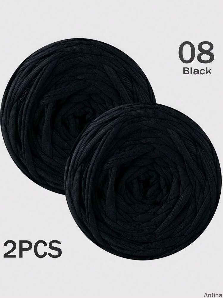 1/2件 T-Shirt 粗毛線，大號 300g±20g/件 - 2cm 寬，柔軟聚酯纖維毛線布料，適用於 DIY 鉤編包包、籃子、地墊、拖鞋、娃娃、毛線手工藝，多色度假風鉤編線，鉤編配件，手工禮物 - 彩色 - 查看 64
