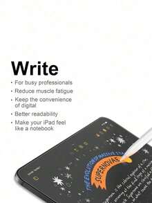 1pc Paper-Feel Screen Protector For 2024/10/11 A16, Soft Non-Glass Material, High Sensitivity, Suitable For Multiple Screen Types - Clear - View 4