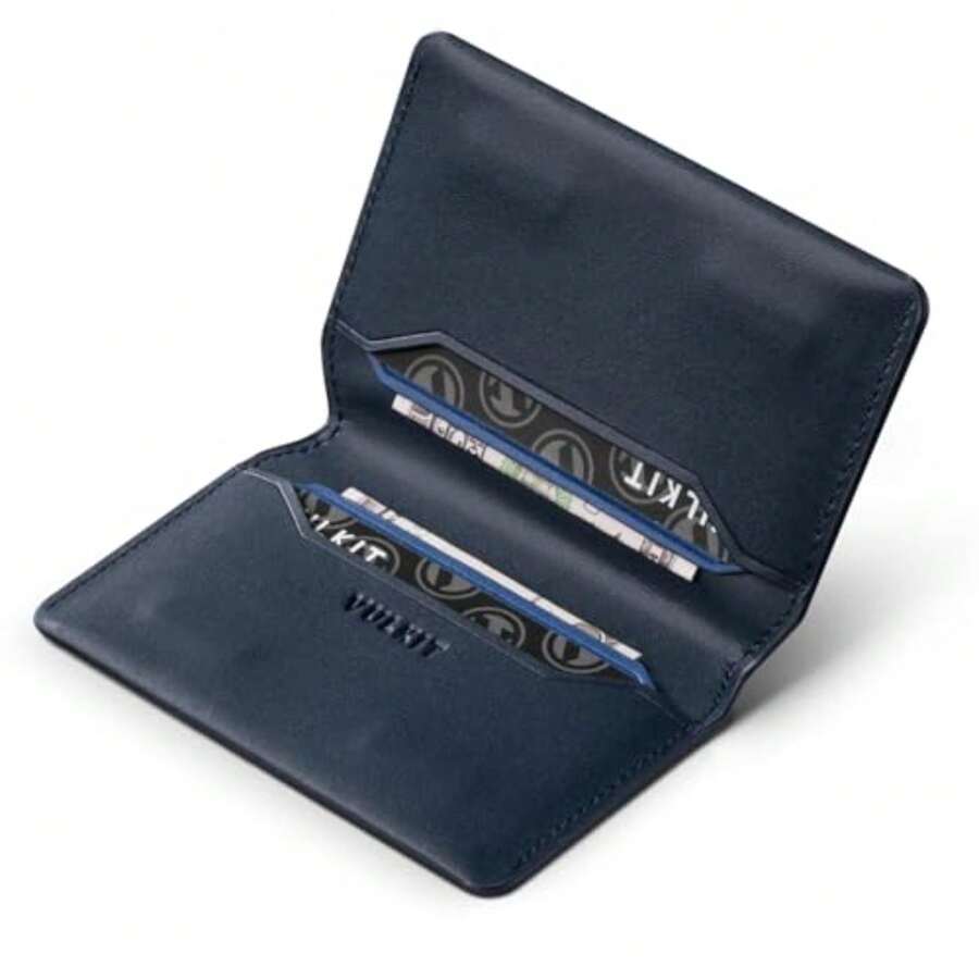Men Wallet & Check Holder - Navy Blue - View 1