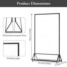 Trintion Sturdy Sign Holder, Practical Tabletop Display Stand, Widely Used For Retail Counter, Desk And Various Daily Application Scenarios - Black - View 7