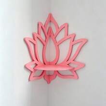 1pc Bohemian Lotus Corner Wall Shelf, Floating Display Rack For Crystal, Candle, Plant, Suitable For Bedroom, Living Room, Yoga Room Zen Home Decor - Hollow Lotus - View 11