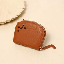 Cute Cartoon Cat Coin Purse Mini Zipper Card Holder Portable PU Leather Small Change Pouch For Women Girls Daily Use Gift, Travel Accessories - Multicolor - View 15