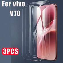 3片裝 3D 曲面鋼化玻璃螢幕保護貼，適用 X300 Pro/X300/V70/Lite/V50/V50 Lite/X200 Pro，高清全螢幕，防刮耐磨，易於安裝 - 無色 - 查看 8