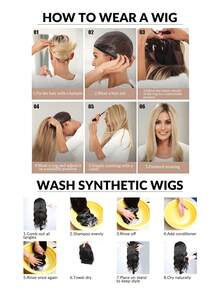 45CM Women's Medium-Long Fluffy Wolf Tail Synthetic Wig With Bangs, Matte Heat-Resistant Fiber, Lolita Style, Suitable For Daily Wear, Party, Cosplay - Multicolor - View 11