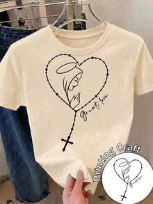 Women T-Shirts - Apricot 2 - View 3