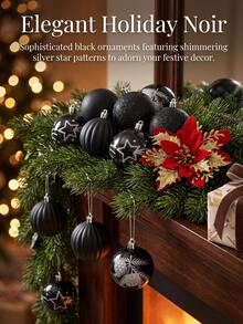 9pcs/Box Christmas Ball Ornaments, Christmas Tree Decorations, Hanging Shatterproof Plastic Balls, Suitable For Christmas Tree, Wedding Party, Window Decoration, Valentine's Day, Home Wall Decor, Create Festive Atmosphere, Christmas Gift - Christmas 4 - View 3