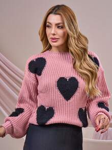 Women Sweaters - 乾枯玫瑰色 - 查看 1