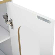White Sideboard With Glass Doors And Wine Rack – Plenty Of Storage Space For Dining Room & Living - 白色 - 查看 9