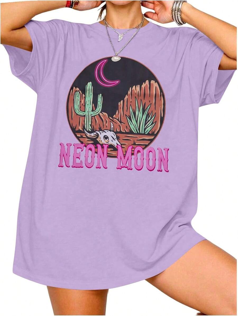 Women T-Shirts - 紫色 - 查看 1