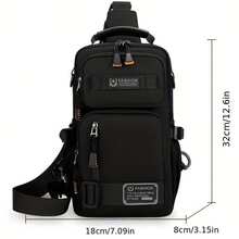 Men's Multi-Function Large Capacity Outdoor Chest Bag, Oxford Simple Versatile Crossbody Sling Bag, Minimalist Travel Reinforced Utility Pack For Gym - Multicolor - View 7