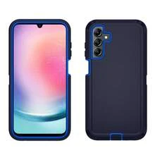 Funda de teléfono resistente de 3 en 1 de grado militar, funda protectora de Body completo resistente a golpes, antideslizante y a prueba de agua, resistente a arañazos, universal, accesorio de teléfono práctico como regalo para el Festival de Primavera y uso diario - Azul profundo - Ver 15