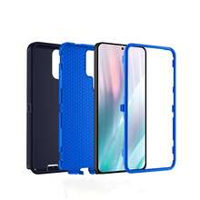 Funda de teléfono resistente de 3 en 1 de grado militar, funda protectora de Body completo resistente a golpes, antideslizante y a prueba de agua, resistente a arañazos, universal, accesorio de teléfono práctico como regalo para el Festival de Primavera y uso diario - Azul profundo - Ver 125