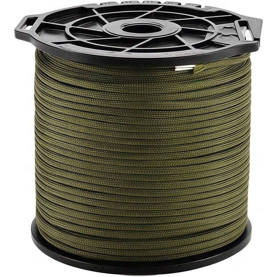 KEDIL 650磅承重 100米 9芯 4mm 軍用戰術傘繩 多功能捲軸繩 帳篷繩 吊繩 戶外生存露營 DIY手鍊 軍綠色 - 軍綠色 - 查看 1