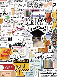50 قطعة ملصقات هاتف عربية، مادة PVC، تصميم جمالي إبداعي، كل واحد فريد، مناسب لأغطية الهواتف، الأجهزة اللوحية، أجهزة الكمبيوتر المحمولة، الأمتعة، السيارات، الدفاتر، المجلات، إلخ. - 50 قطعة - مشاهدة 1