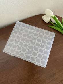 28/56pcs Mini Transparent Reusable Jewelry Storage Box, Detachable Earring Ring Organizer, Suitable For Beads, Cosmetics, Crafts, Compact Plastic Storage Box, Easter Gift - Clear - View 13
