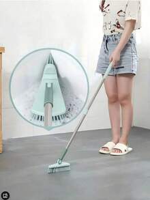 1pc Bathroom Floor Brush Set, Adjustable Length, Stiff Bristles For Powerful Cleaning, Suitable For Cleaning Bathroom Walls, Floors And Corners, Great Helper For Home Cleaning, Perfect For Back To School And Halloween Cleaning - Multiple Styles - View 1