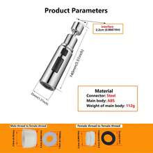 1pc/2pcs/5pcs Multi-Set Faucet Extender, Kitchen Faucet Spray Head With 3 Spray Modes, Anti-Splash High Pressure Nozzle For Washing Dishes, Cups And Bowls, 360° Rotatable Faucet Attachment, Large Angle Kitchen Faucet Aerator, Rotatable Faucet Extender, Sink Spray Head Accessory With Multiple Adapters, Fits Most Faucets - Grey - View 10