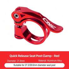 Fashion CNC Seatpost Clamp, Suitable For Mountain Bike/Road Bike, Ultra-Light Aluminum Alloy, 31.8mm/34.9mm, Anti-Slip Design Bicycle Accessory - Multicolor - View 8