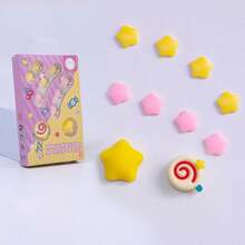 1 Set Cute Pink Star Candy Design Thumb Grip Caps, Silicone Anti-Slip Joystick Covers, Decorative Protective Covers Compatible With Switch OLED Game Console Accessories - View 16