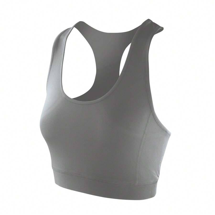 Spiro Womens/Ladies Softex Stretch Sports Sleeveless Crop Top - Cloudy Grey - View 1