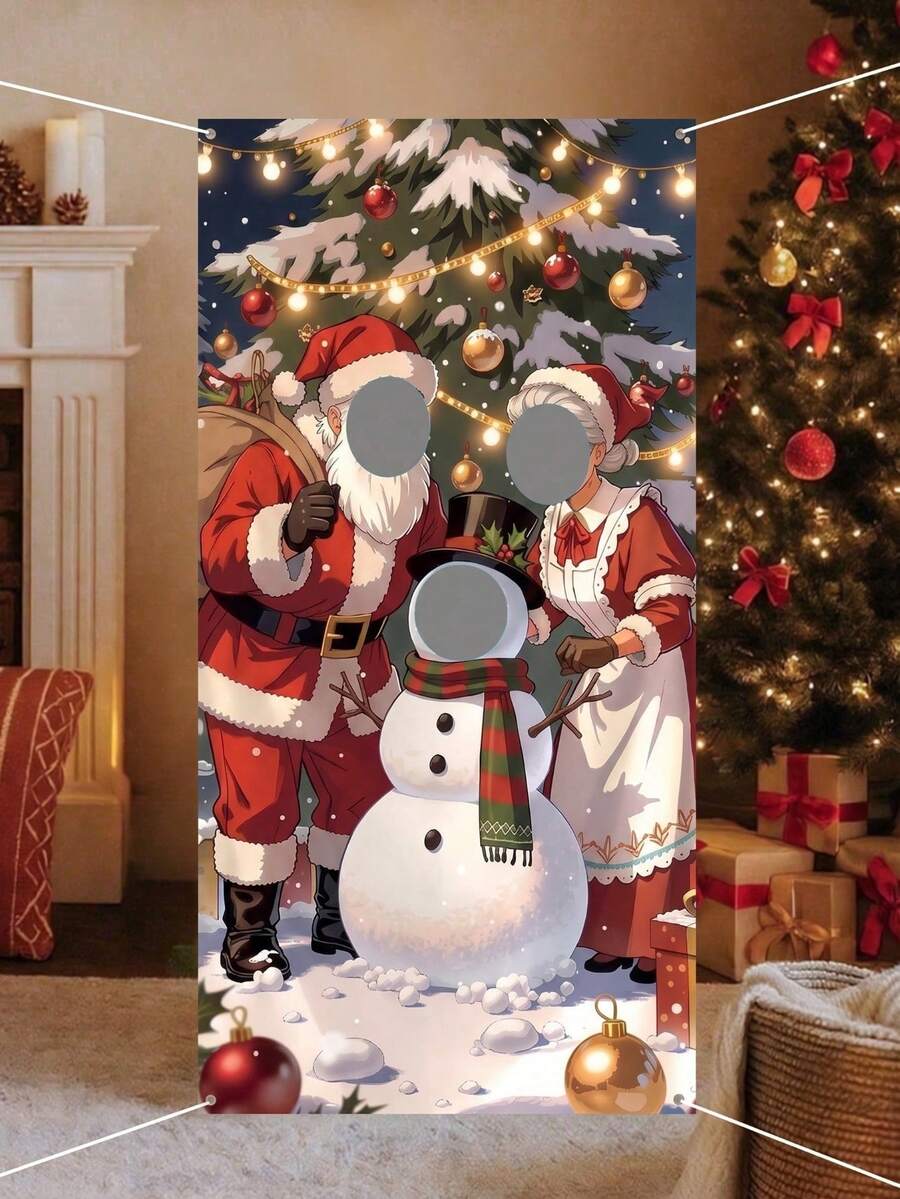 1件裝聖誕照片背景布 聖誕橫幅 聖誕拍照亭 Merry Christmas 派對拍照背景 聖誕裝飾 聖誕派對用品 2026聖誕裝飾 聖誕居家裝飾 2027新年裝飾