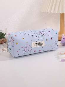 Gradient Star And Polka Dot Pattern Creative Pencil Case, Stylish And Portable Stationery Pouch,Office Desk Organizer For Items, Must-Have Pencil Case For Back-To-School Season - Single Piece - View 16