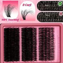 LIMEIKAI 300 C Curl Individual Eyelash Clusters, Fluffy Thick Mixed Faux Mink Eyelashes, Eyelash Extensions, Makeup Eyelash Clusters, Individual Eyelashes, False Eyelashes, False Eyelashes - C - View 6